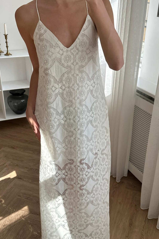 Sissel Edelbo - Sascha Strap Dress SE 1653 - Off White Kjoler 