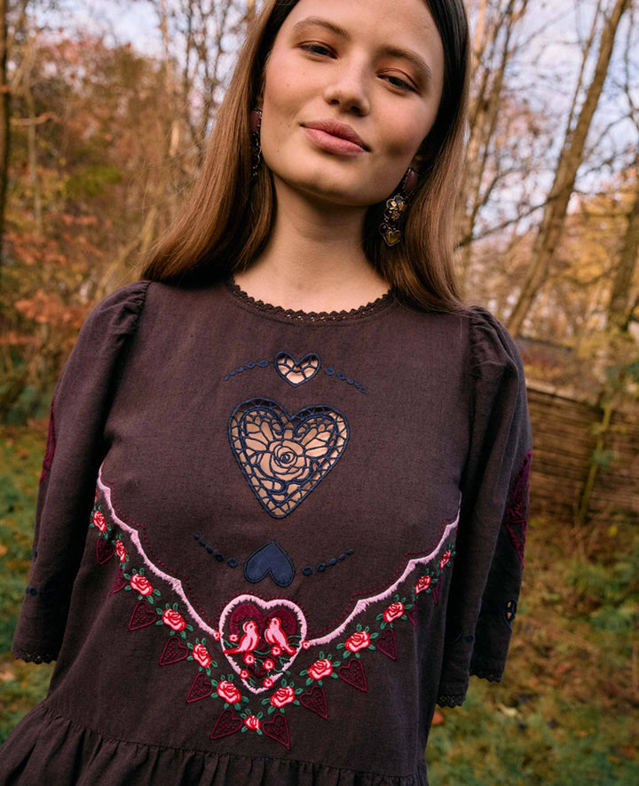 Sissel Edelbo - Sky Dress Se 2041 - Brown Kjoler 