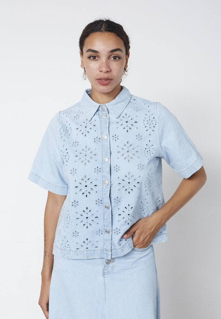 Sisters Point - Elsana-Sh1 19241 - 911 - Light Blue Skjorter 
