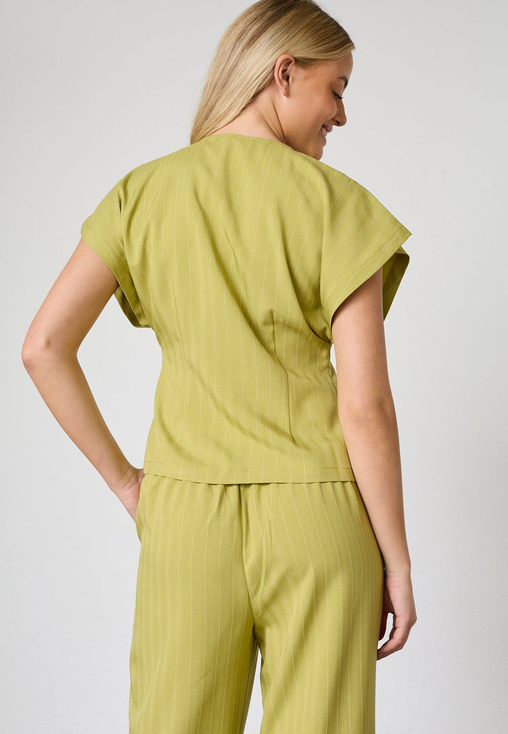 Sisters Point - Evela-Ve2 19502 - 330 - Lime Pinstripe Veste 