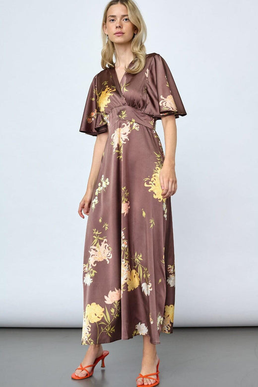 Sisters Point - Gisela-Dr32 20104 - 801 - Brown/Yellow Flower Kjoler 