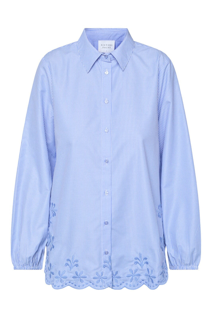 Sisters Point - Istea-Sh3 19279 - 402 - Mid Blue Stripe Skjorter 