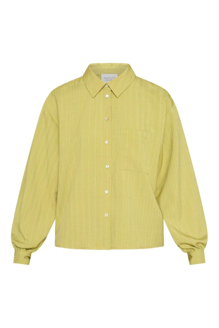 Sisters Point - Verina-Sh3 19504 - 330 - Lime Pinstripe Skjorter 