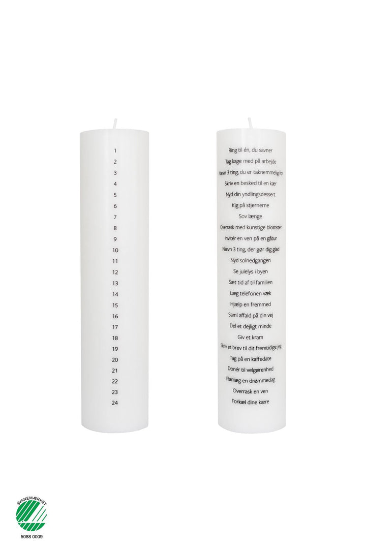 Specktrum - Kalenderlys - 24 Øjeblikke Af Selvforkælelse | Hvid 59.60x12 7108 - Hvid