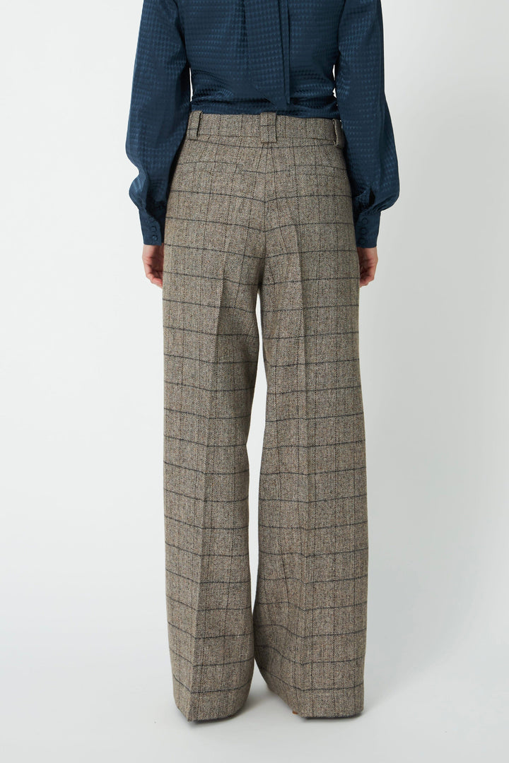Stella Nova - Oversized Low-Waist Suiting Pants Fc63-6570 - 917 Warm Grey MéLange Bukser 