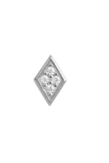 Stine A - Miss Harlekin Earring With Stones Silver - Single 1428-00-S Øreringe 
