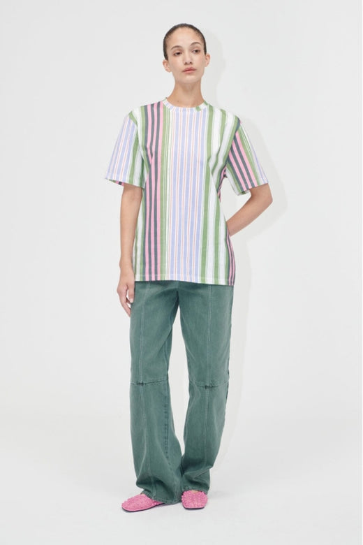 Stine Goya - 2243 Light Jersey, Short Sleeve T-shirtsg-pf25-t009-2243 - Forest Stripe