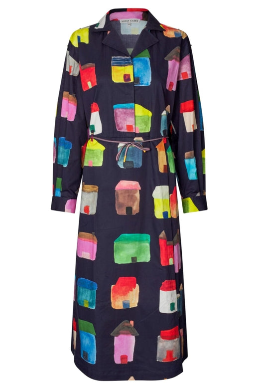 Stine Goya - 2340 Midweight Cotton, Long Sleeve Workwear Midi Dresssg-aw25-d172-2340 - Refugios