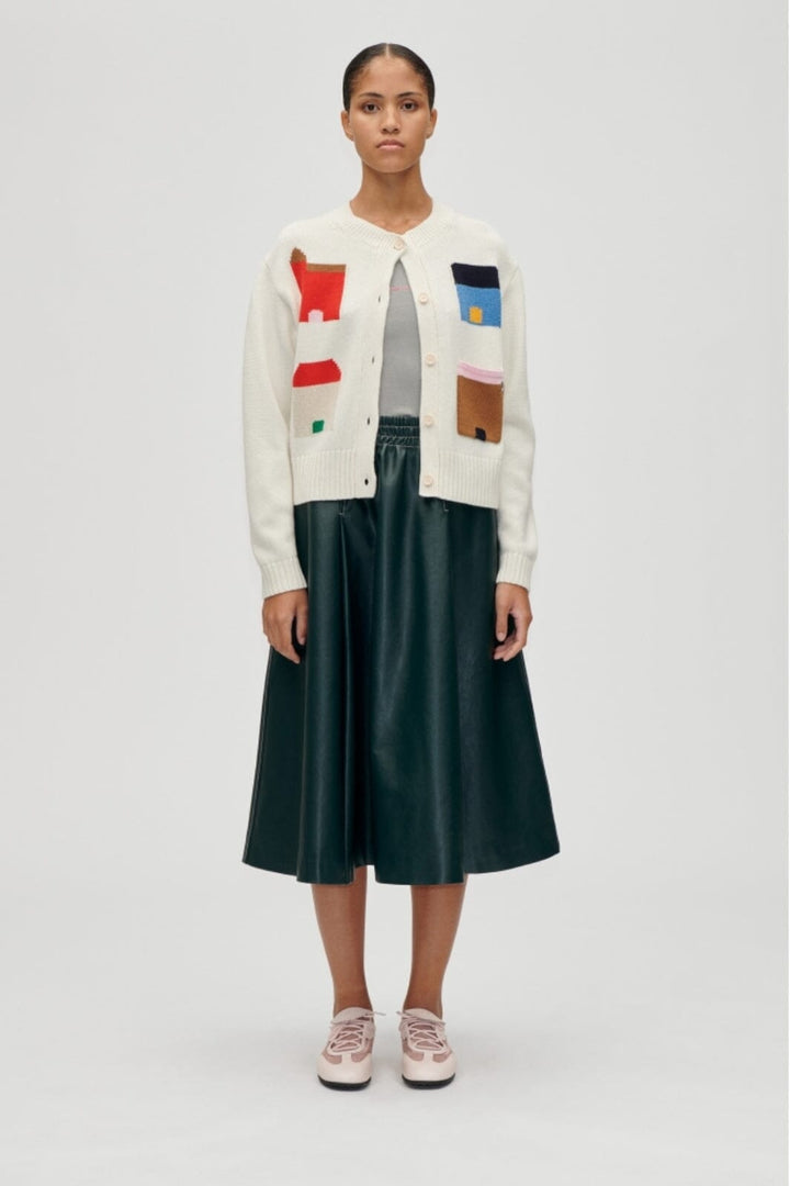 Stine Goya - 2359 Midweight Wool, Cropped Pocket Cardigansg-aw25-k045-2359 - Refugios