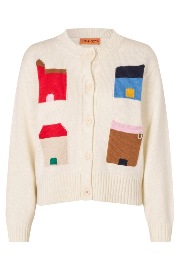 Stine Goya - 2359 Midweight Wool, Cropped Pocket Cardigansg-aw25-k045-2359 - Refugios