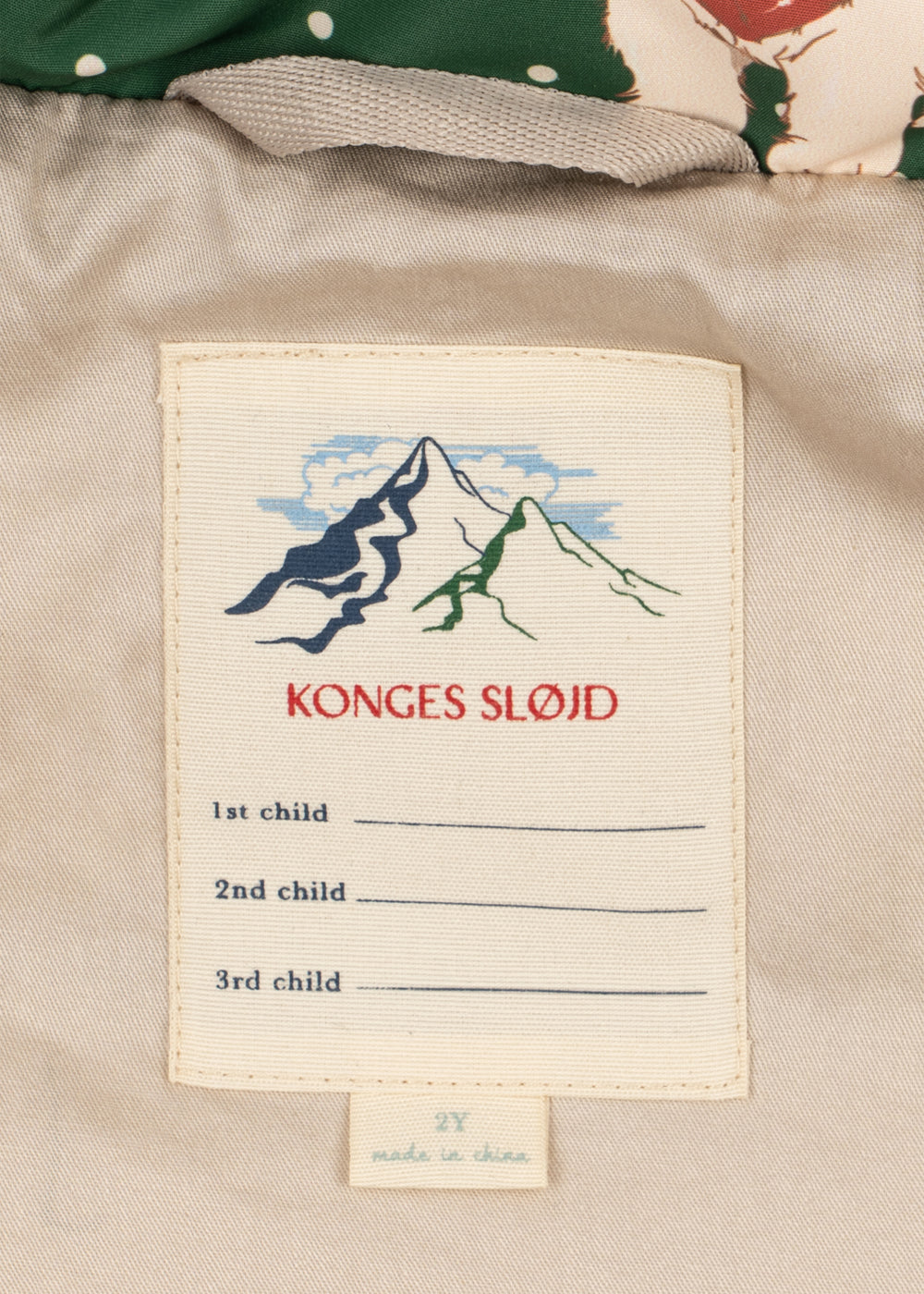 Konges Sløjd - Magnum Down Jacket Print Grs Ks105817 - Dot Miao Verde