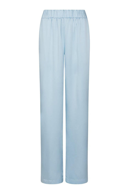 Valentin Studio - Comfy Solid Satin Pants 168094 - 145 - Light Blue Bukser 