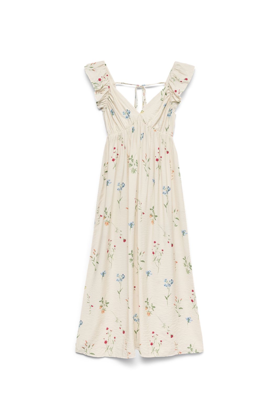 Vero Moda - Vmjosie Sl Ankle Frill Dress - 4929349 Birch Bina