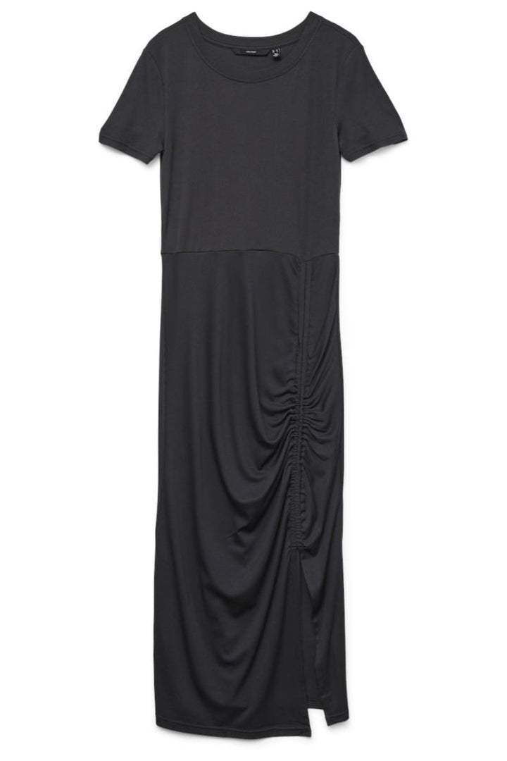 Vero Moda - Vmmedi Ss Calf Dress - 4709686 Obsidian