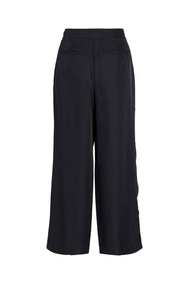 Vila - Bo Rw Cape Pants/Ln - 5185962 Black Beauty