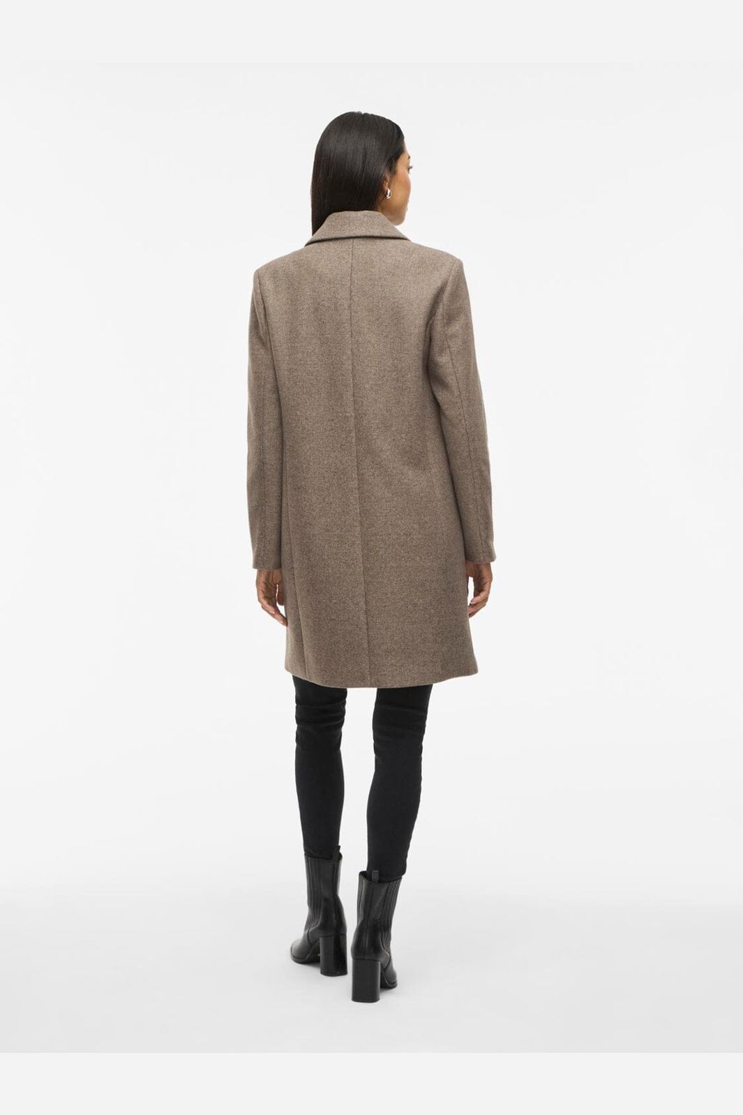 Vila - Viclaudia Button Coat - 4807968 Falcon Melange