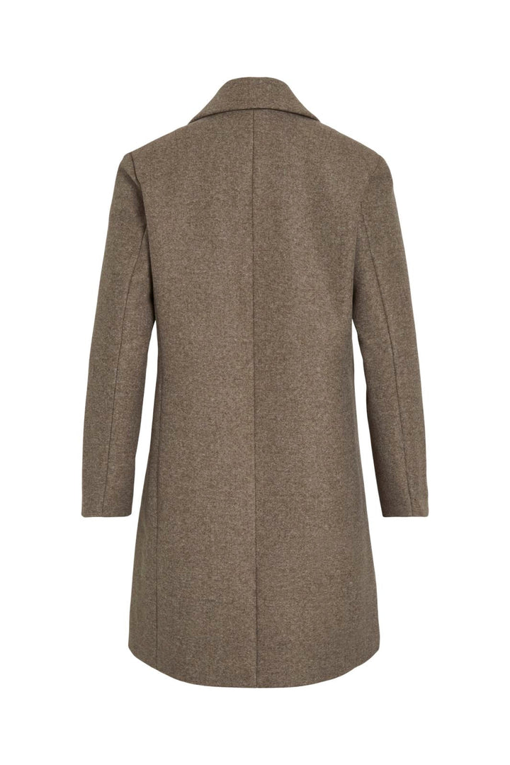 Vila - Viclaudia Button Coat - 4807968 Falcon Melange