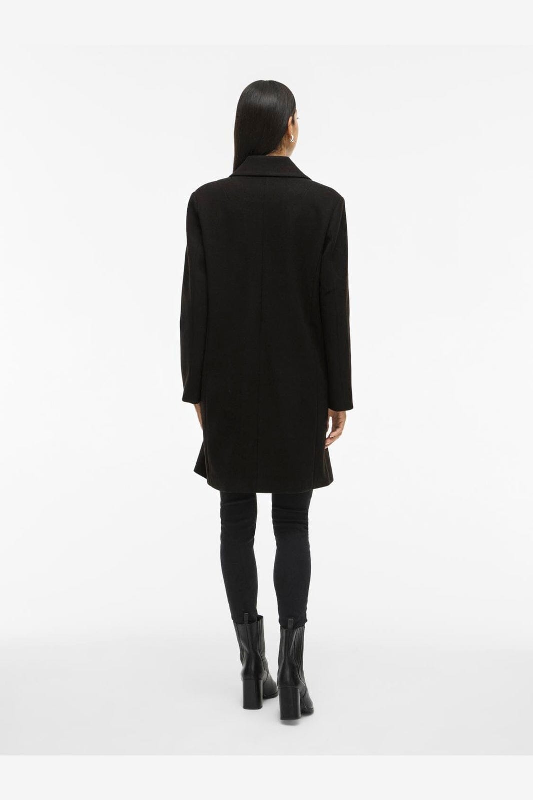 Vila - Viclaudia Button Coat - 4851069 Black Beauty