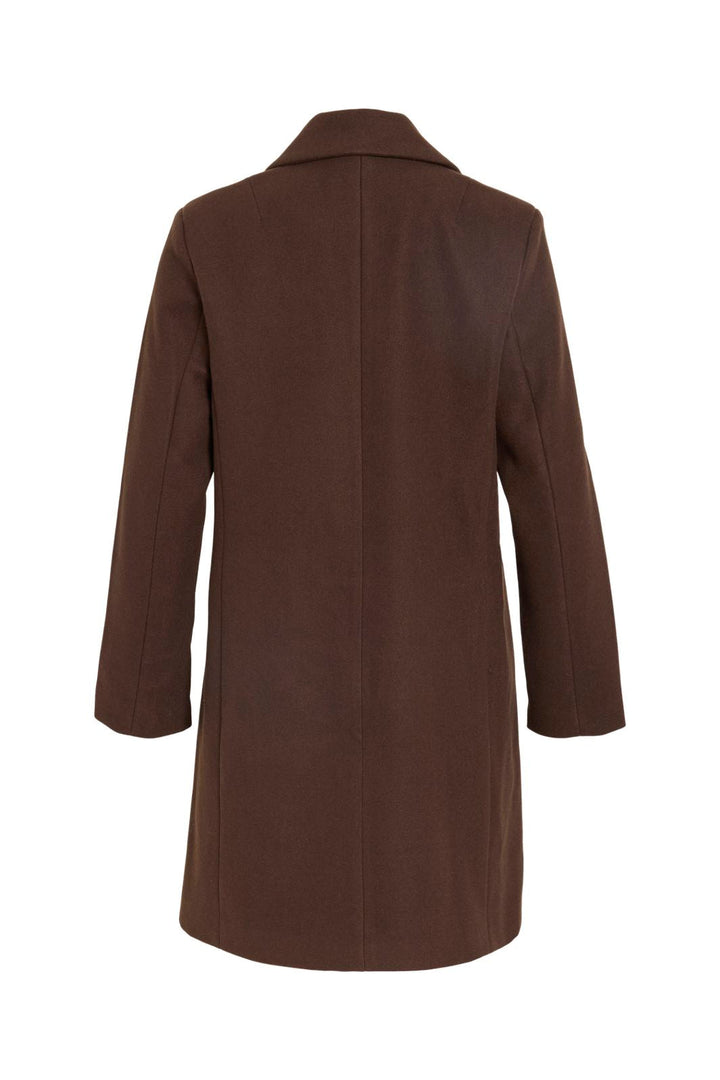 Vila - Viclaudia Button Coat - 4912896 Coffee Bean