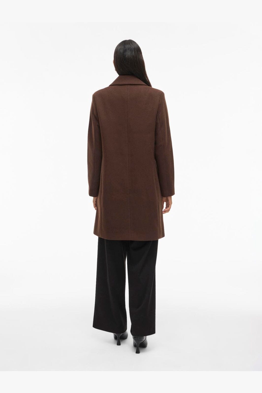 Vila - Viclaudia Button Coat - 4912896 Coffee Bean