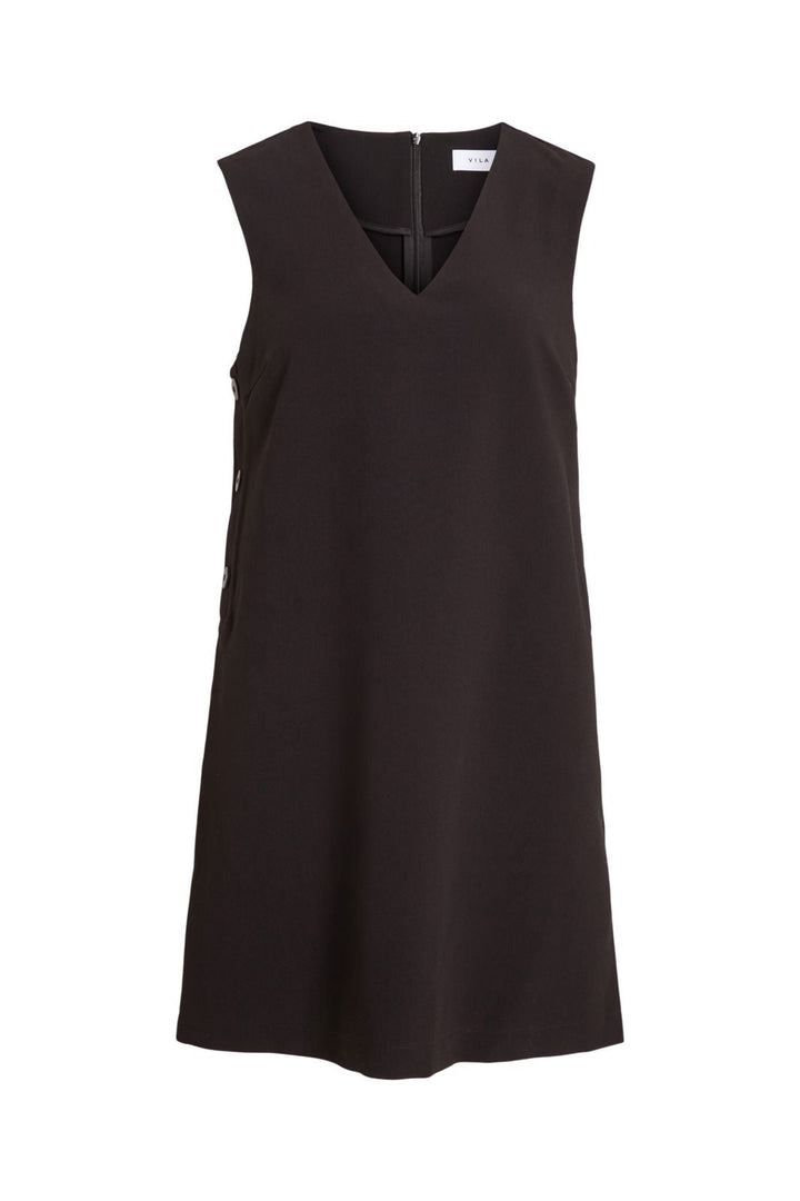 Vila - Vidroem Sl V-Neck Tailored Dress - 4780538 Black Beauty