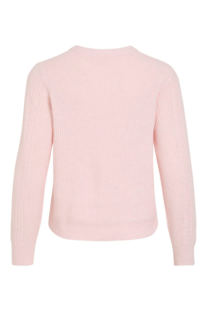 Vila - Vifemia L/S Pointelle Knit Top/Pb - 5113517 Ballet Slipper