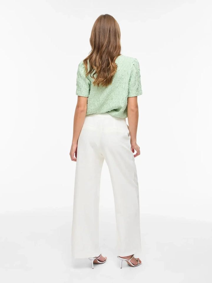 Vila - Vigery Winnie Wide Pants/Dc - 4950361 Cloud Dancer Bukser 