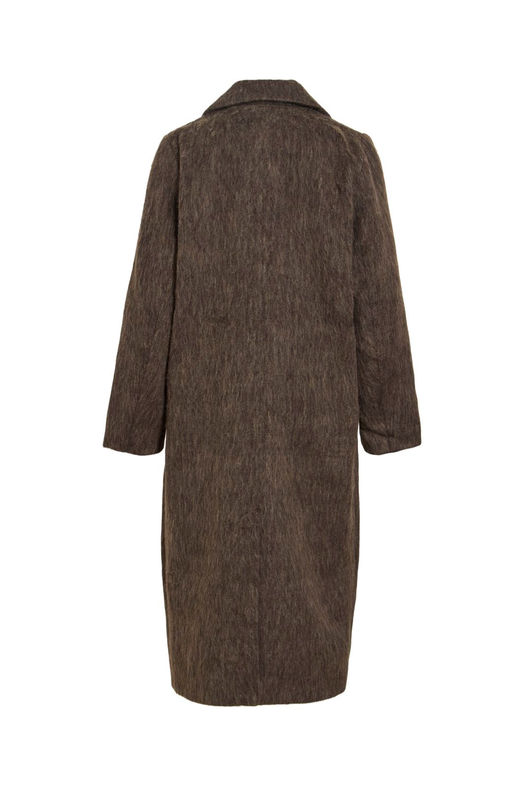 Vila - Vihaari L/S Coat - 5022126 Dark Natural Melange