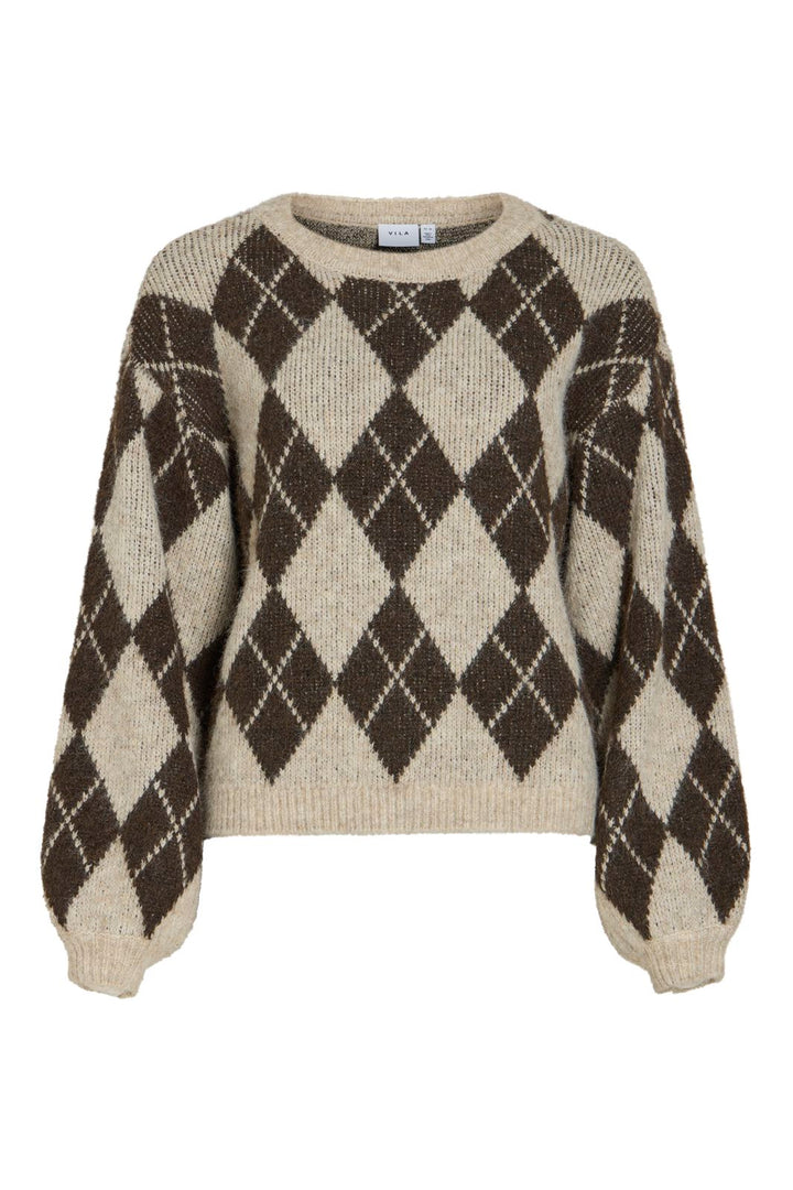 Vila - Vikarley L/S Knit Pullover - 5102170 Natural Melange Falcon