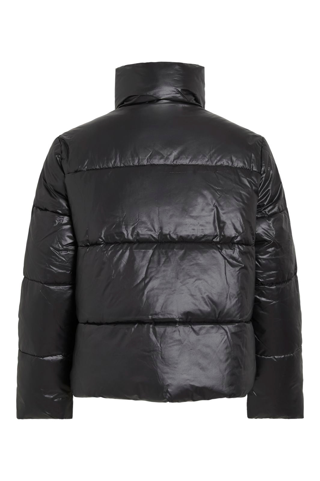 Vila - Vilidda L/S Shinny Puffer Short Jacket - 4909324 Black