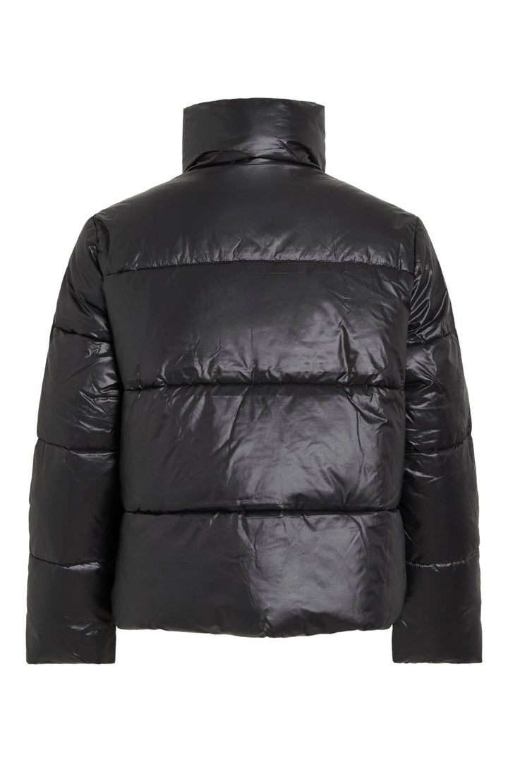 Vila - Vilidda L/S Shinny Puffer Short Jacket - 4909324 Black