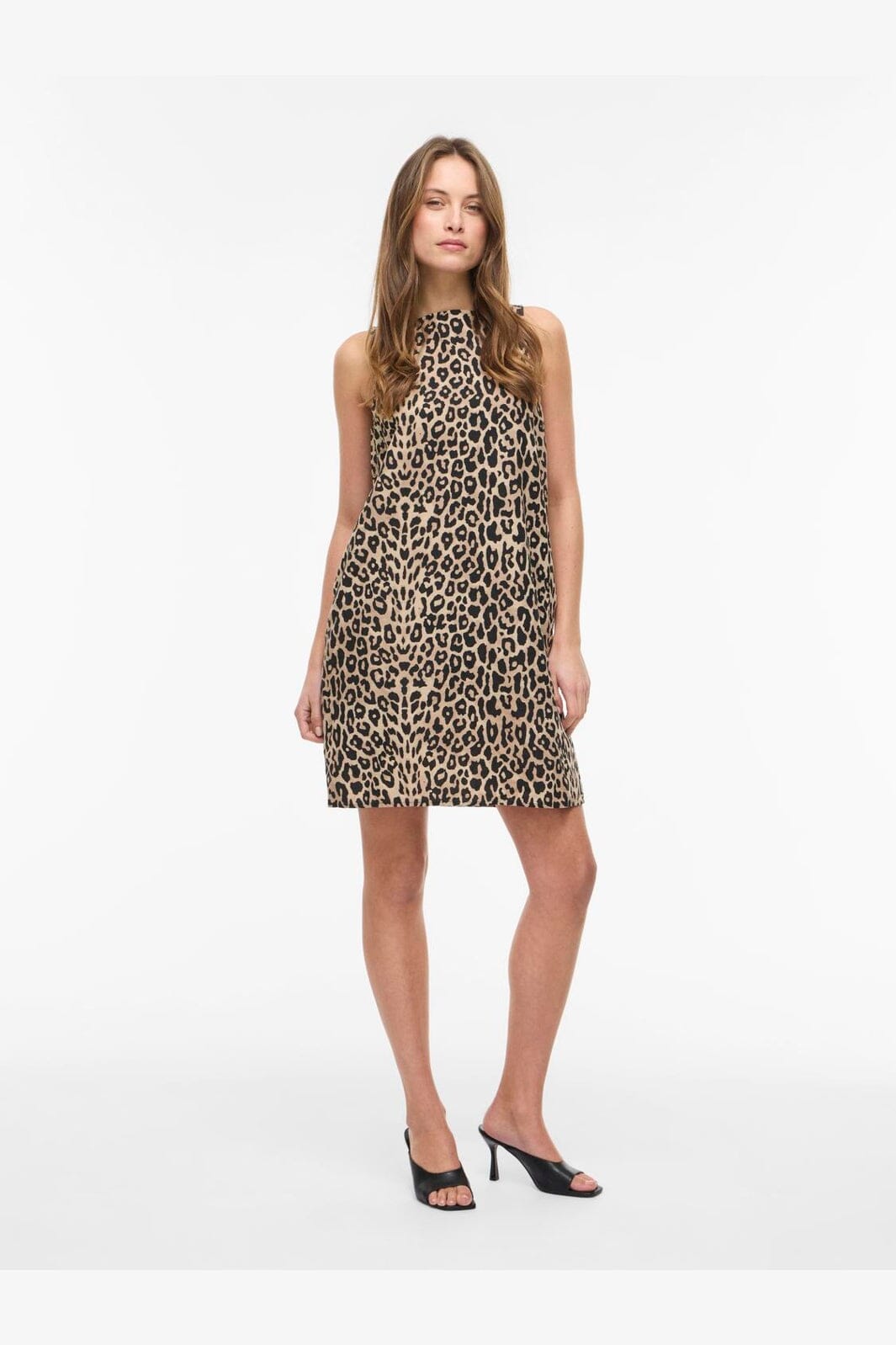 Vila - Viprisilla Pri S/L Boatneck Dress/Vol/2 - 4965938 Birch Leo