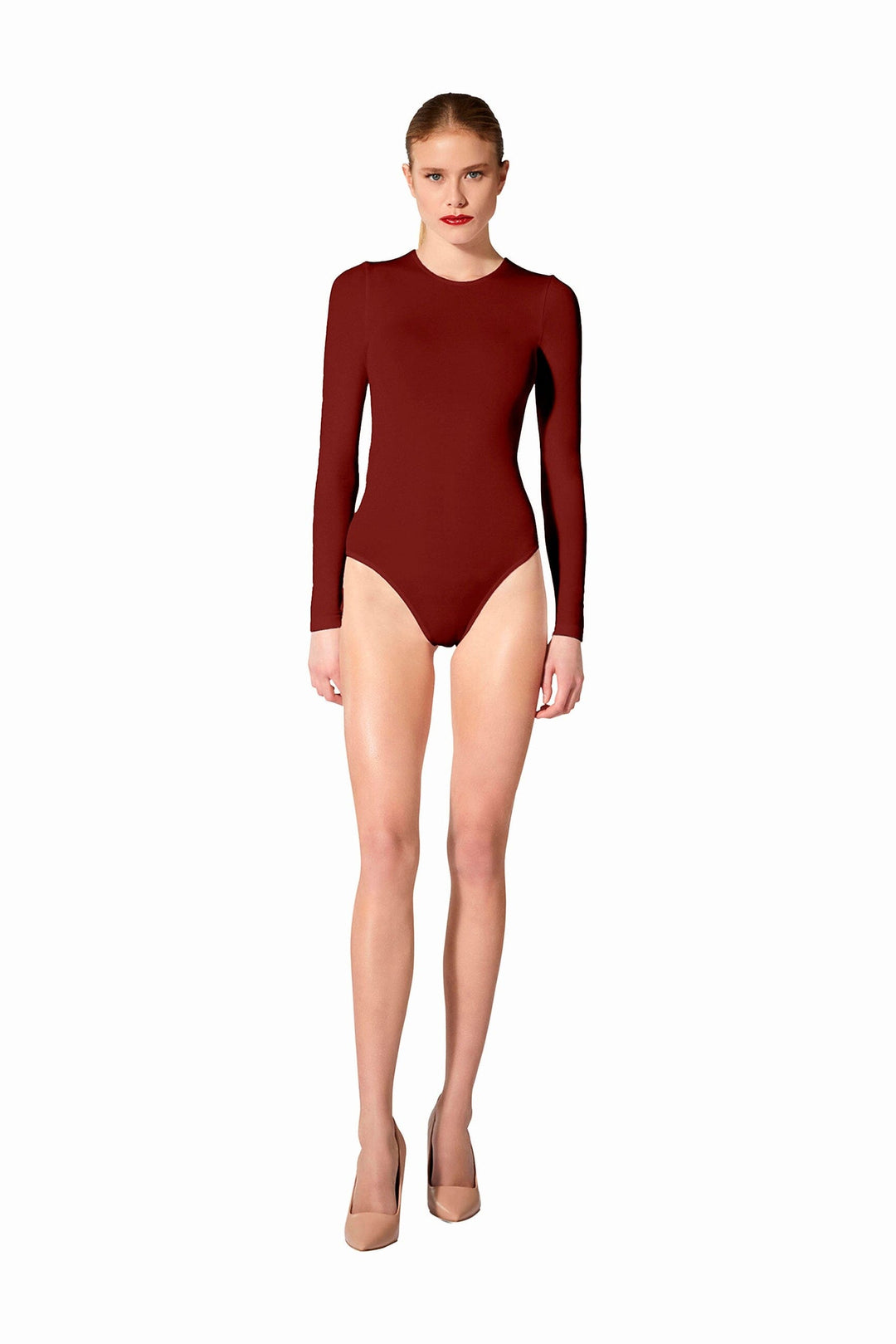 Wolford - Berlin Body 75087 - 3265 Bordeaux Bodystockings 