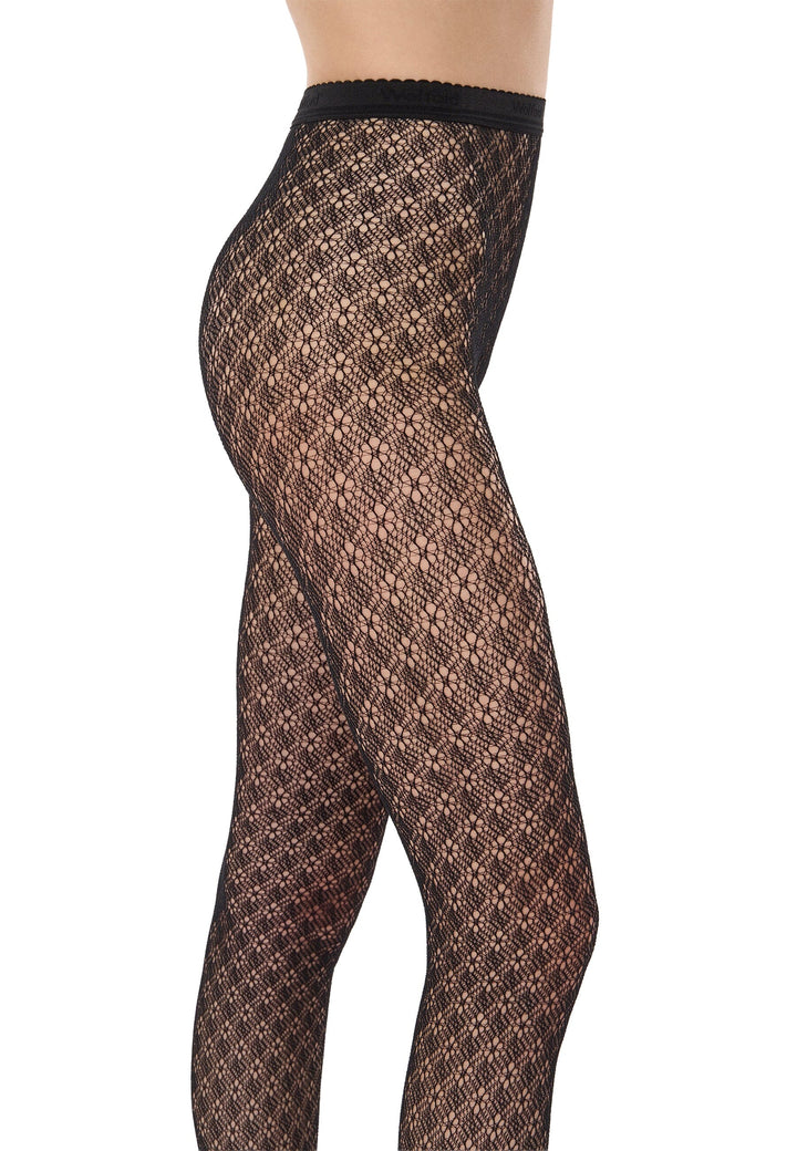 Wolford - Blossom Net Tights 19490 - 7005 Black Strømpebukser 