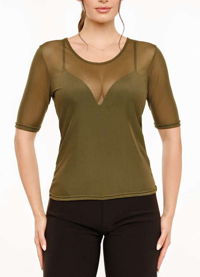 Liberte - Mesh Ss Tshirt 22064 - Army