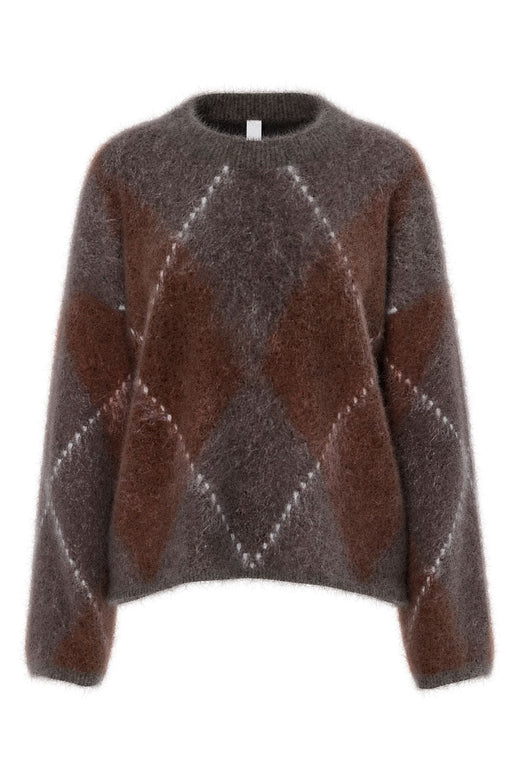 YAS - Yasargy Ls Mohair Blend Knit Pullover - 5112410 Coffee Bean Incence/Sepia/Oatmeal