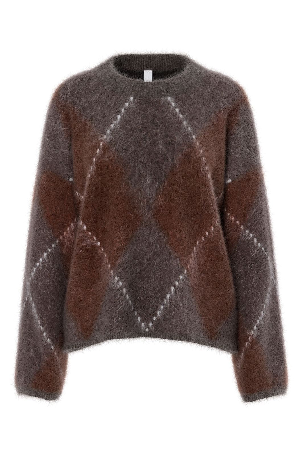 YAS - Yasargy Ls Mohair Blend Knit Pullover - 5112410 Coffee Bean Incence/Sepia/Oatmeal