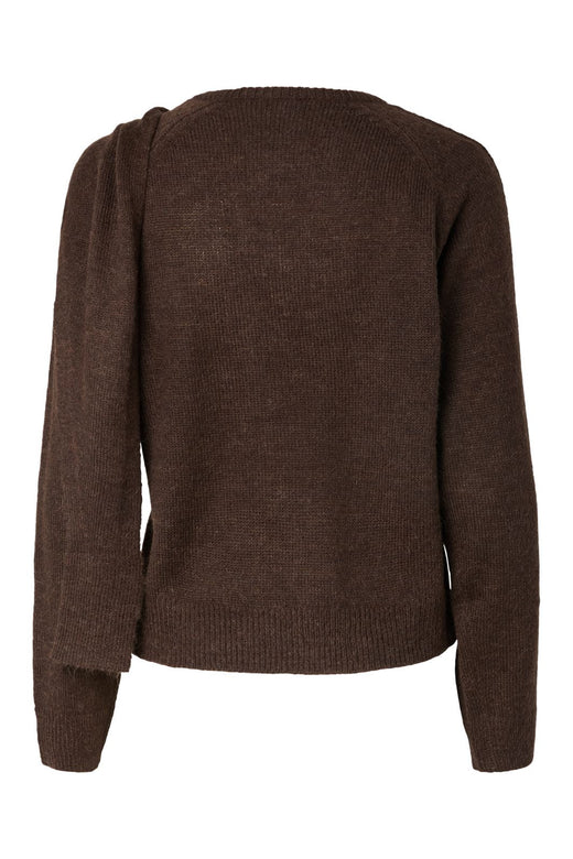 YAS - Yascala Ls Cape Knit Pullover - 5237991 Chocolate Brown