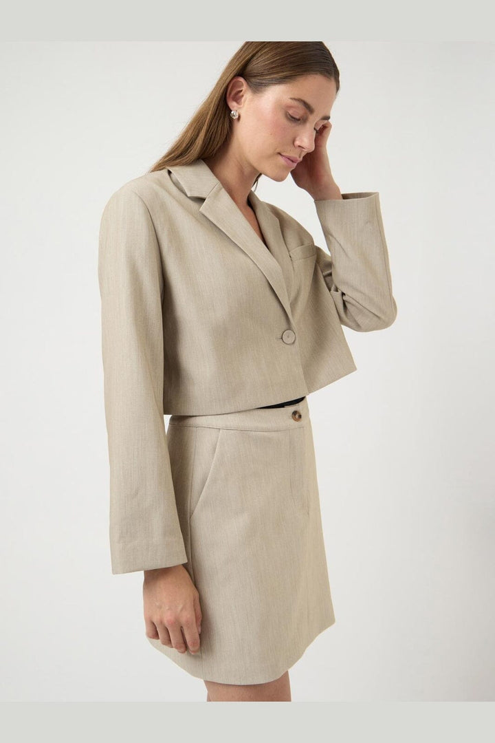 YAS - Yasdetana Ls Blazer - 4950125 Oxford Tan W. Skyway Stripe