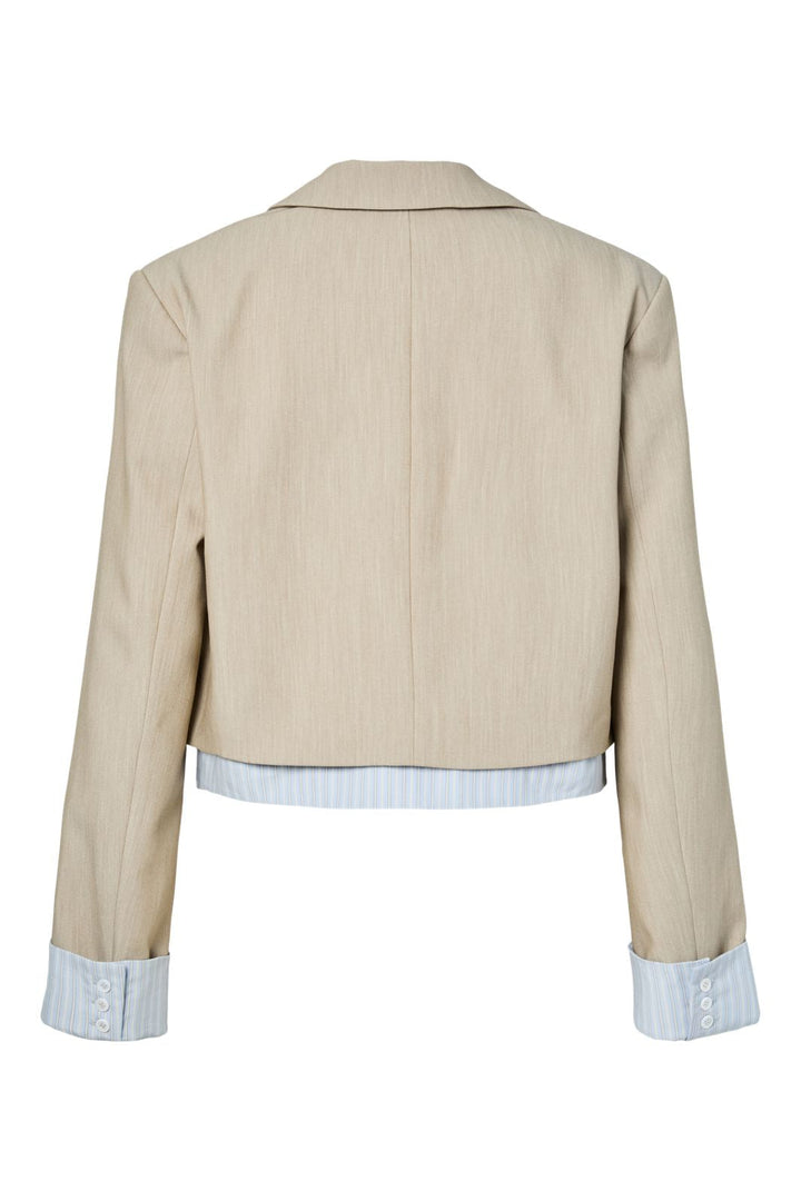 YAS - Yasdetana Ls Blazer - 4950125 Oxford Tan W. Skyway Stripe
