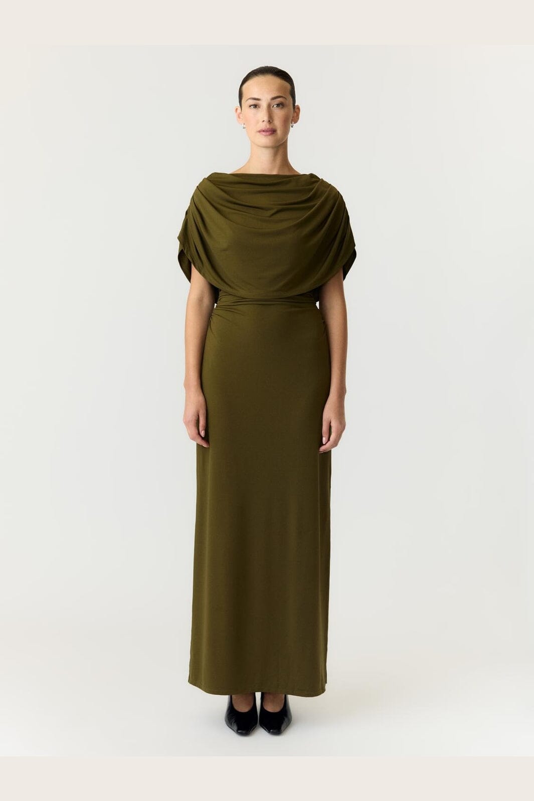 YAS - Yasdrala Cape Maxi Dress - 5244115 Dark Olive