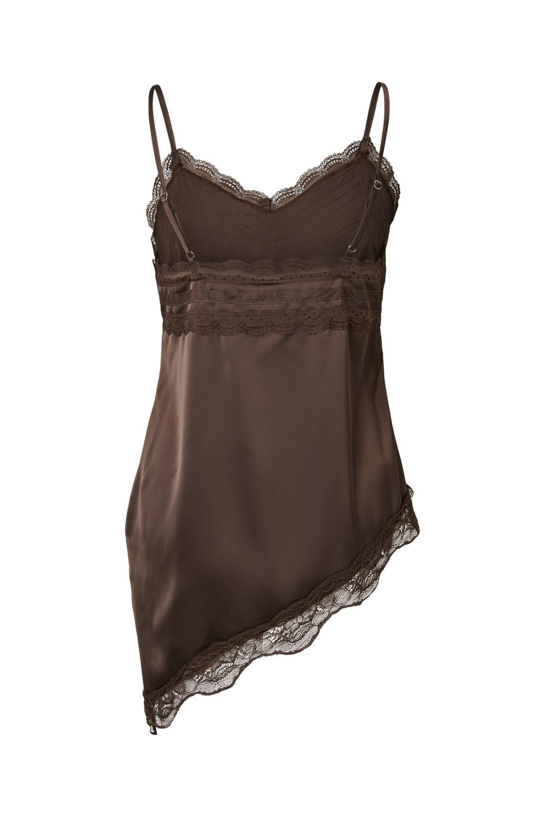 YAS - Yaseveline Lace Strap Top - 5116649 Chocolate Brown