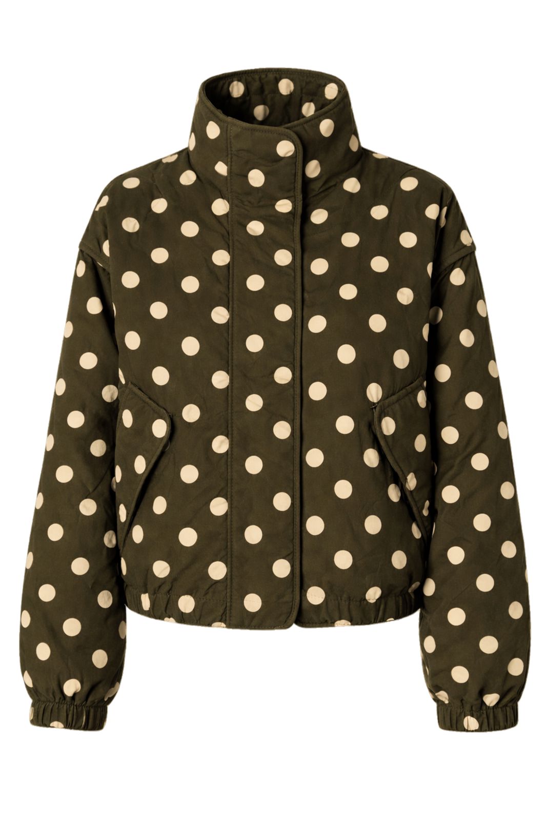 YAS - Yasfipa Ls Quilted Jacket - 5197866 Dark Olive Birch Dots
