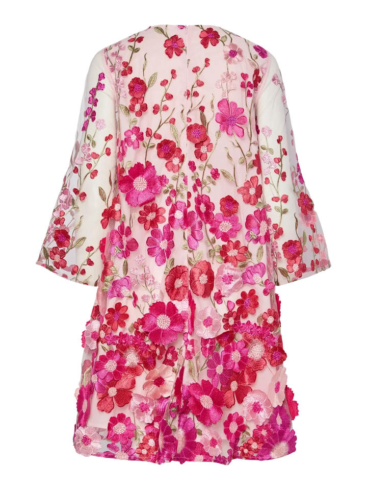 Y.A.S - Yasflowering 3/4 Dress - 4886889 Fuchsia Purple Pink Flowers Kjoler 