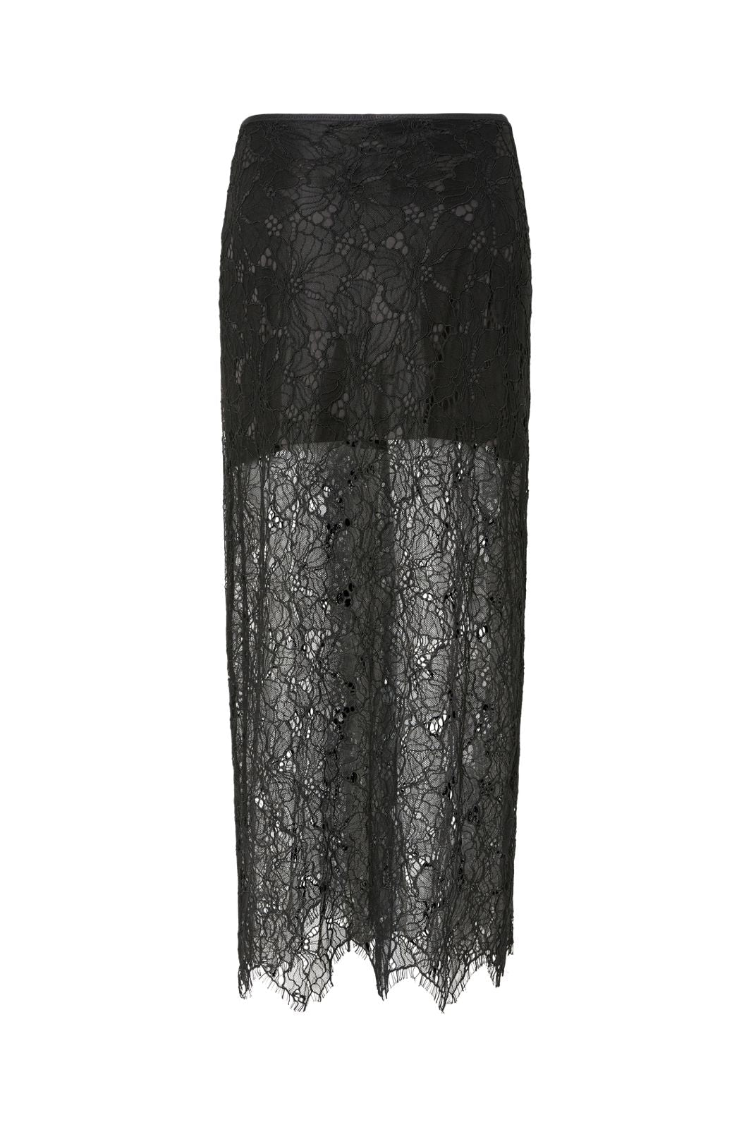 Y.A.S - Yaskinya Hmw Long Lace Skirt - 4887118 Black