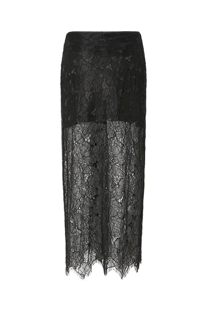 Y.A.S - Yaskinya Hmw Long Lace Skirt - 4887118 Black