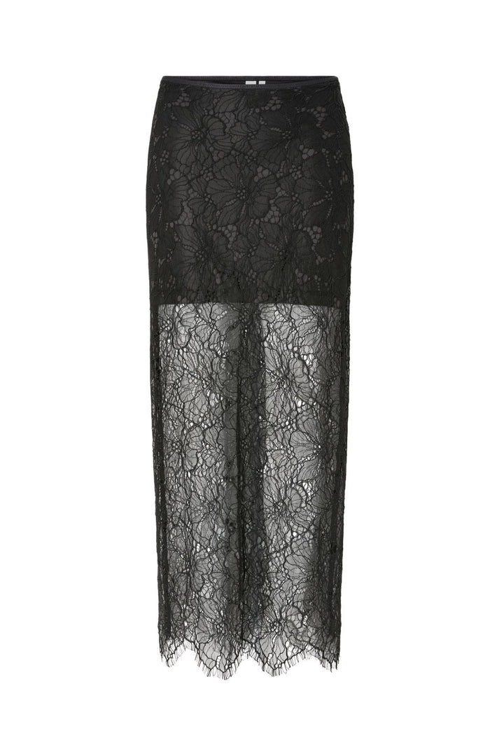 Y.A.S - Yaskinya Hmw Long Lace Skirt - 4887118 Black