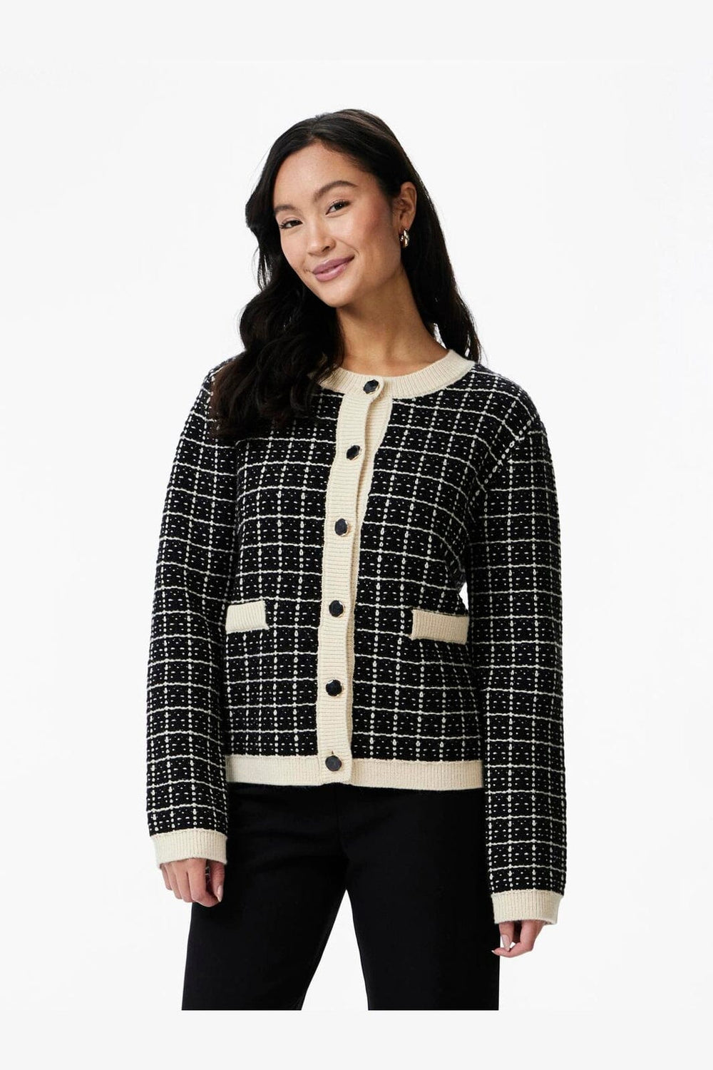YAS - Yaslivia Ls Short Knit Cardigan - 4437256 Black Birch