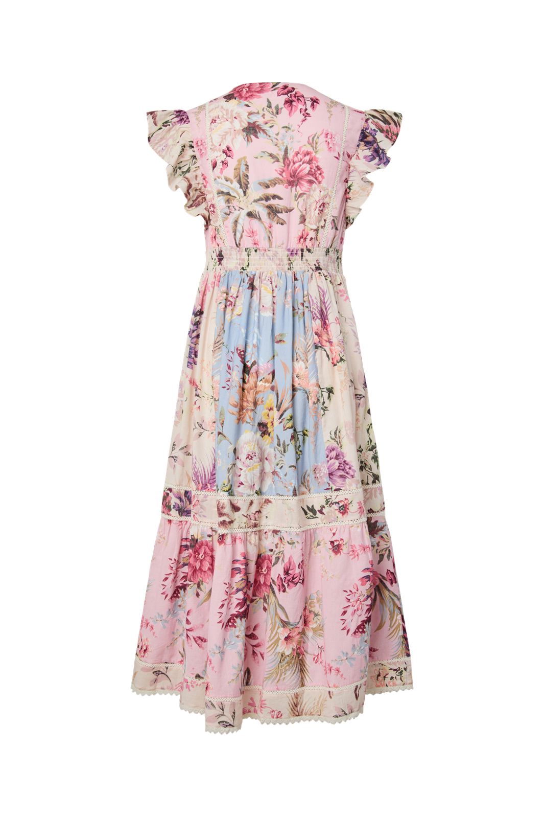 YAS - Yasmessa Long Dress Fest - 5017213 Pristine W. Ballerina/Skyway