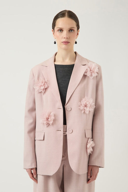 YAS - Yasmimi Ls Flower Blazer - 5014905 Rose Smoke Blazere 